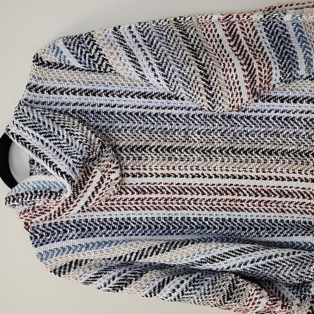 Baja  Stripe Hoodie with Front Pocket Multicolor Coogi  Size Meduim - Picture 9 of 16